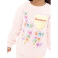 thumbnail image 3 of Valentine's Day Sweethearts Candy Unisex Toddler Graphic Sweatshirt and Jogger Pants Set, 2-Piece, Sizes 12M-5T, 3 of 8