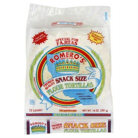 Romero's Premium Quality Flour Tortillas Snack Fajita, 11.5 oz (10 Count)
