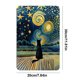 thumbnail image 2 of Placa de Metal Vintage de hierro, decoración de pintura Rectangular con gato bajo el cielo nocturno, 20x30cm, 2 of 9