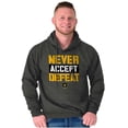 thumbnail image 5 of US Army Logo Never Accept Defeat Hoodie Sweatshirt Women Men Brisco Brands S, 5 of 6