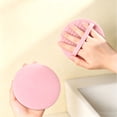 thumbnail image 3 of Soft Rubber Shower Scrubber, Gentle Exfoliating Bath Body Scrubber Glove, Deep Cleansing Shower Tool For All Skin Types, Massage and Removing Dead Skin (Pink), 3 of 4