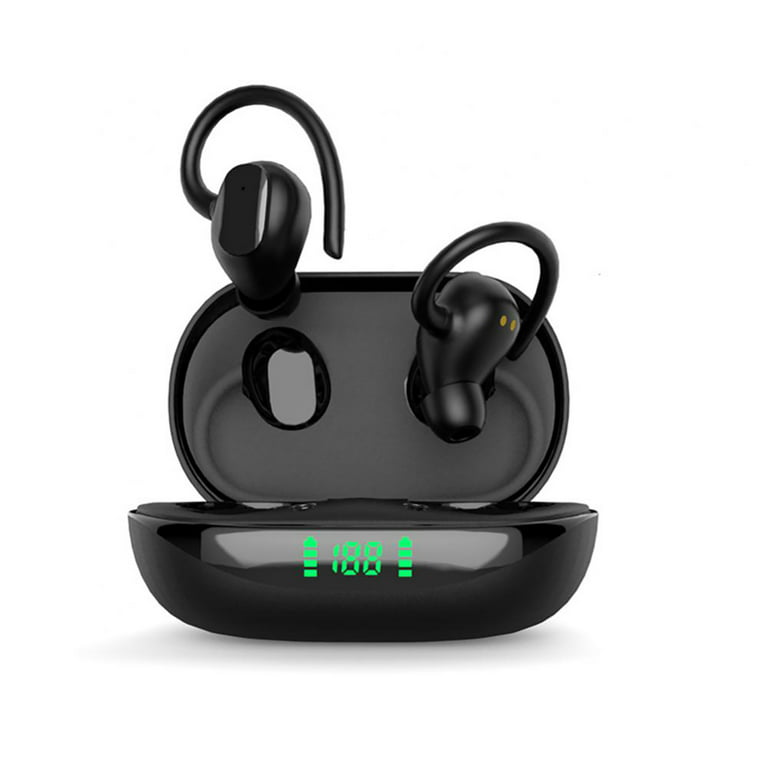Bluetooth 5.0 Headphones Wireless Earbuds Noise Cancelling IPX7 Waterproof  Digital LED Display HiFi Stereo Earphones with Earhooks Charging Case
