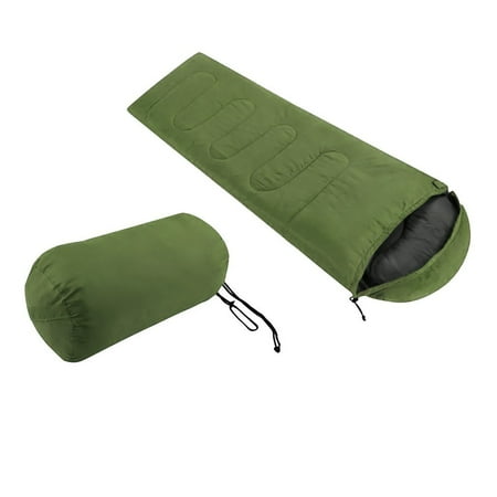 Comfortable Large Single Sleeping Bag Warm Soft Waterproof Camping Hiking Lazy Beach Bed Army Green