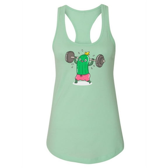 Cucumber Lifting Barbell Tank Women -Image by Shutterstock, Female x-Large