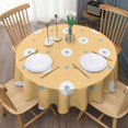 thumbnail image 3 of Fashionable Round Tablecloth 70x70in(178x178cm) – Waterproof Polyester Table Cover with Full Print Design, Wrinkle Resistant & Washable for Kitchen Dining Party Decor, 3 of 6