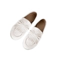 thumbnail image 4 of Mocassins Beiges pour Femmes à Bout Rond, Semelle Plate, à Enfiler, Détail Nœud, Design Uni, pour Tenue Décontractée Intérieure et Extérieure au Printemps et à l'Automne, Taille 41, 4 of 9