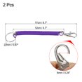 thumbnail image 2 of Uxcell 6.7" Spiral Retractable Spring Coil Keychain Plastic Purple 2pcs, 2 of 5