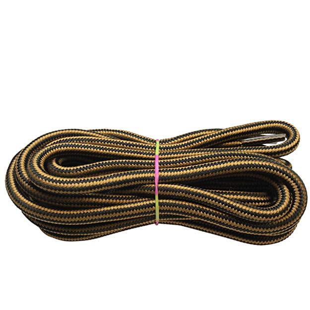 Khaki Brown Dress Shoe Shoelaces Round Waxed Cotton 36 Inch 5 Eyelet Lace String 