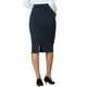 thumbnail image 3 of Falda lápiz ajustada de cintura alta para mujer INSPIRE CHIC, elástica, hasta la rodilla, faldas de oficina XL azul oscuro, 3 of 6