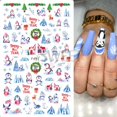 thumbnail image 1 of Pegatinas de uñas de Navidad para invierno, calcomanías 3D de copos de nieve, alce, Papá Noel, galleta, hombre, lazo, nuevo esmalte de Gel de Navidad, decoración de uñas deslizante, 2023, 1 of 4