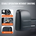 thumbnail image 5 of VEVOR Towing Mirrors, Left & Right Pair Set for Chevrolet Silverado (1999-2007)/GMC/Cadillac, Tow Mirror with Plane & Convex Glass, Manual Controlling Telescoping Folding, Four-Way Adjustable, Black, 5 of 9