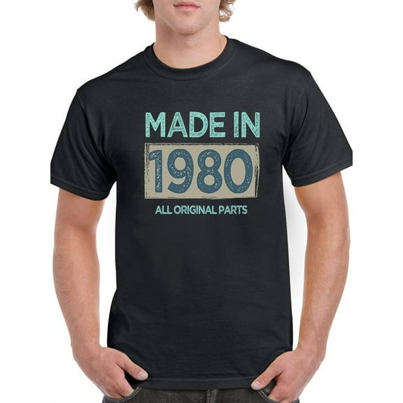 The Original Parts Made In 1980 Men T-Shirt, Male XX-Large