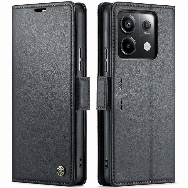 Funda tipo cartera Xiaomi Redmi Note 13 Pro 5G con cierre magnético, RFID, tarjetero, soporte, carga inalámbrica