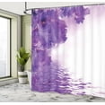 thumbnail image 5 of Ambesonne Flower Shower Curtain, Iris Petals, 69"Wx75"L, Violet White, 5 of 5
