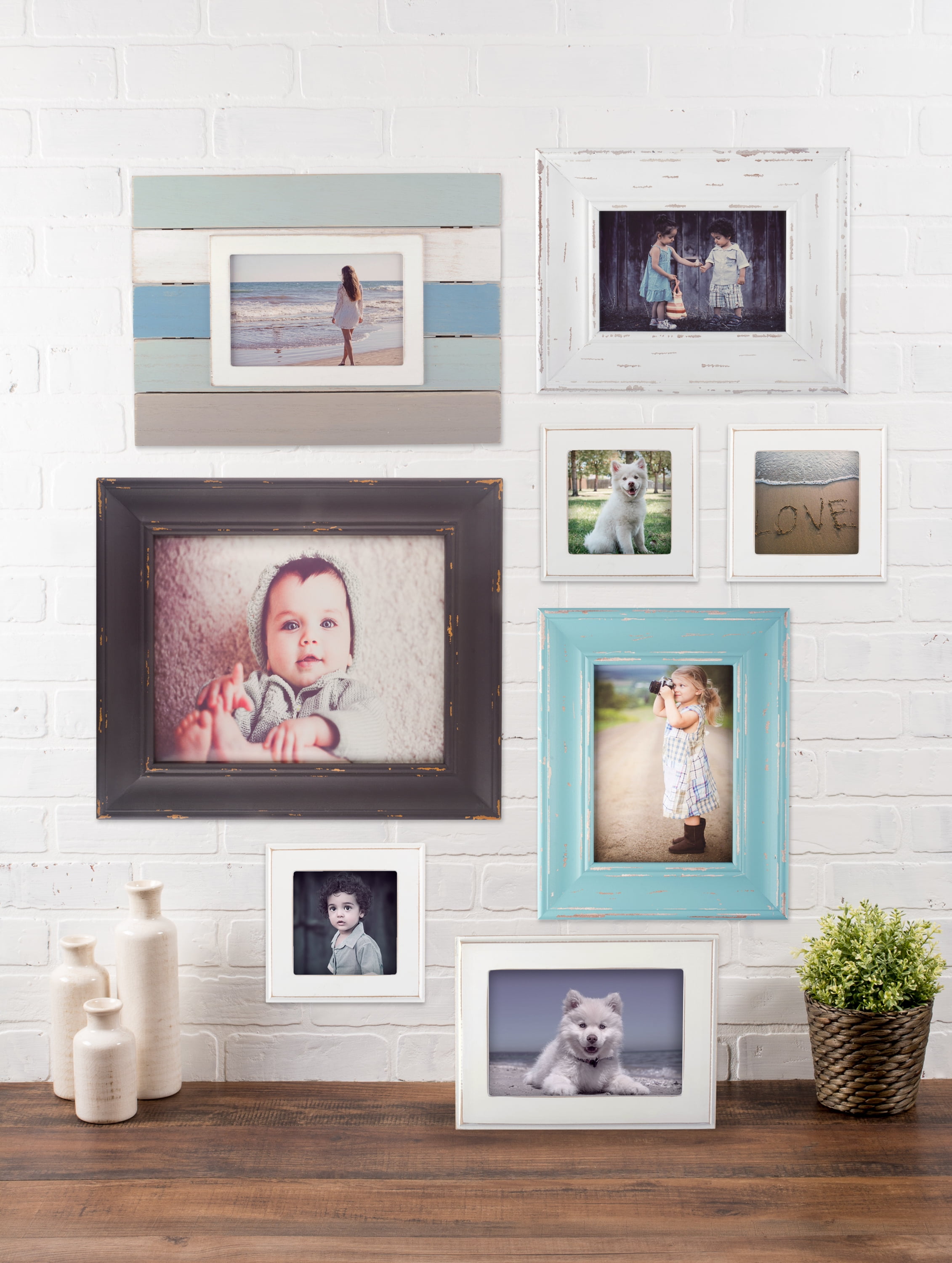 Friends Are The Family We Choose Personalized Shiplap Frame - 4x6 Vertical