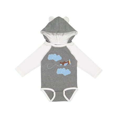 

Inktastic Boys Airplane Pilot Gift Baby Boy Long Sleeve Bodysuit