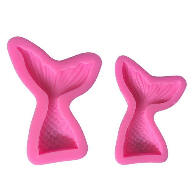 Molde de silicona con forma de cola de sirena para decoración de tartas, gelatina, dulces, chocolate, manualidades, bandeja para repostería