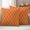 Orange, variant on Orange Stripes Outdoor Waterproof Pillow Covers, Simple Geometric Modern Monochrome Decorative Square Throw Pillowcase Sofa Cushion Sham for Patio/Couch/Chair, 16"x16" 2 Pack