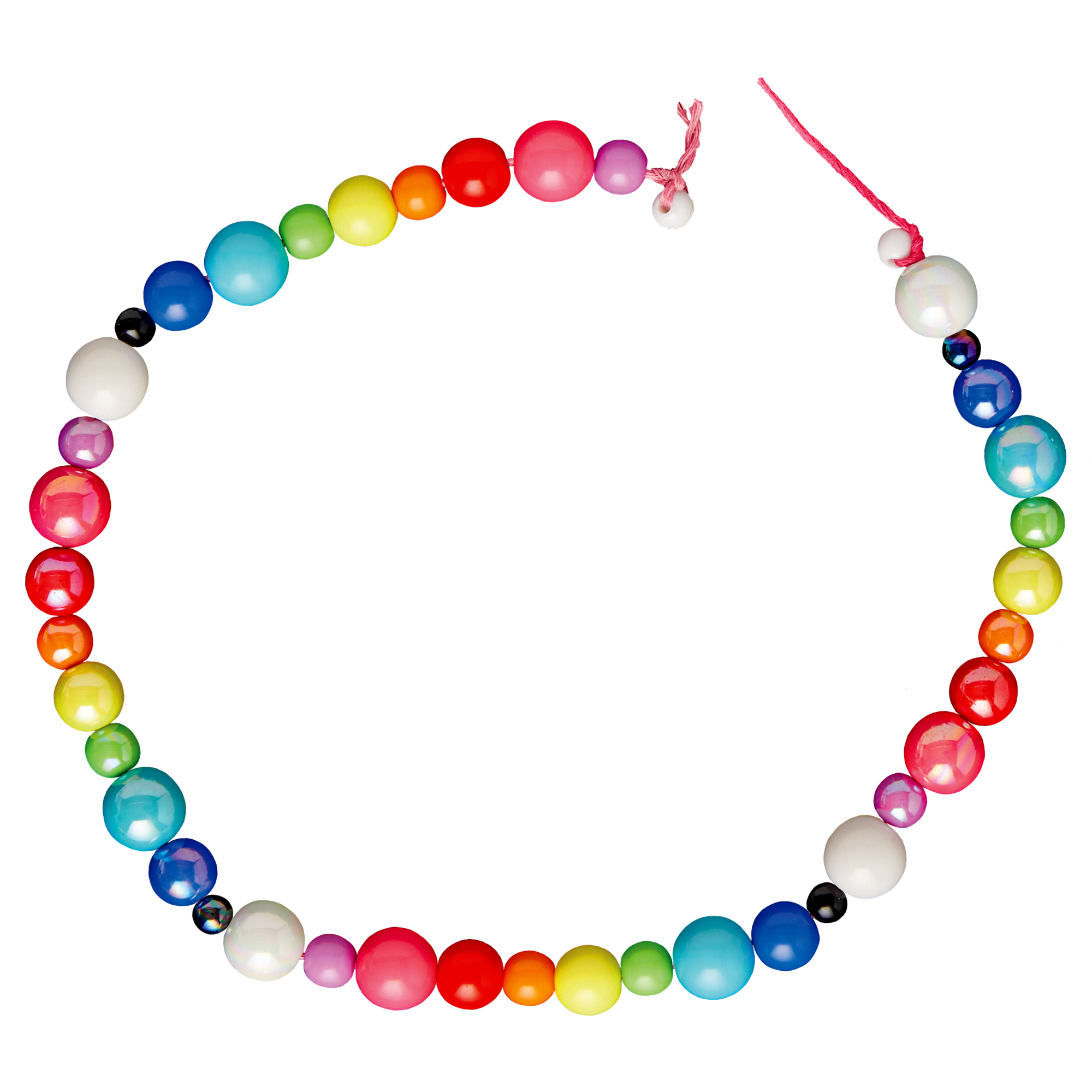 Smarts & Crafts Rainbow Beads, 200 Pieces, Size: 5.00 inchLarge x 5.00 inchw x 0.50 inchd, Multicolor