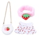 thumbnail image 2 of Ropa para muñecas, minijuguetes, ropa, disfraz, diadema, sombrero, atuendos, vestido de muñeca de peluche. Fresa, 2 of 5