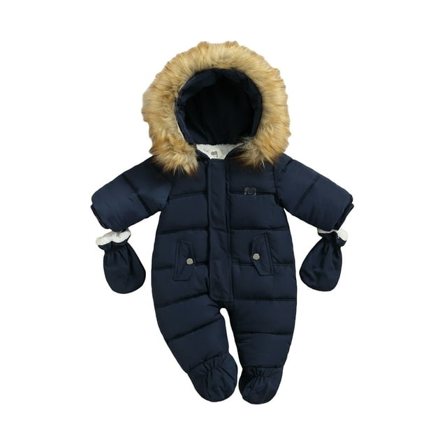 Diconna Winter Snowsuit for Infant Boys and Girls Hooded Puffer