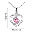 thumbnail image 3 of StatementNecklaces Fashionable and new peach heart-shaped pendant necklace--PK-Model code 27671 PK, 3 of 3