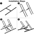 thumbnail image 4 of 2 Bike Rack Floor Stand, Heavy Duty Bicycle Parking Holder for Garage, Yard, Patio - Space-Saving Black, 4 of 6