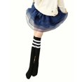 thumbnail image 3 of Luxsea Girls Knee High Long Socks for Kids Stripes Pattern Tall Cute Cotton Sports Old School White Socks Skate Children Baby Long Tube Leg Warm, 3 of 4