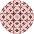 thumbnail image 1 of Ahgly Company Machine Washable Indoor Round Transitional Light Rose Pink Area Rugs, 7' Round, 1 of 7