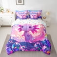 thumbnail image 2 of Homewish Ocean Animal Axolotl 7-Piece Twin Bedding Sets,Cartoon Rainbow Balloon Bedding Comforter Set,Pink Purple Sheet Sets For Girls Boys,Luxury Bedroom Decor Reversible, 2 of 8