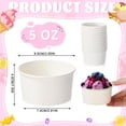 thumbnail image 2 of 500 Pcs 5 oz Ice Cream Paper Cups Bulk Disposable Dessert Bowls Hot Cold Food Paper Cups for Frozen Yogurt Snack Sundae Party Favors Ice Cream Bar Supplies, 2 of 7