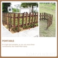 thumbnail image 3 of FENGGUIQU Brown Carbonized Wood Garden Fence Border Panel, Outdoor Decorative Wooden Picket Yard Edging for Landscaping, 3 of 6