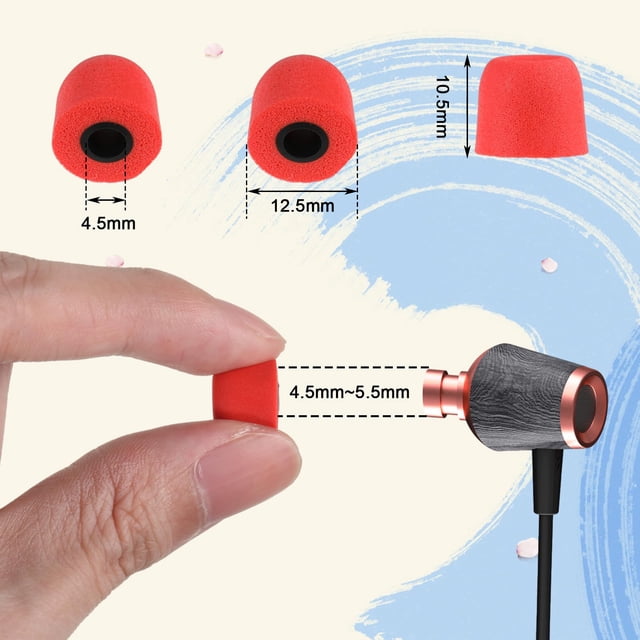 yingyy 16pieces Soft And Comfortable To Wear Smooth Surface Earbud Foam Tips Earphone Ear Tips Fluent Line 1Set