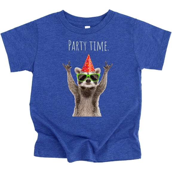 Party Time Racoon Birthday Party Shirt for Boys Vintage Royal Shirt Youth Small