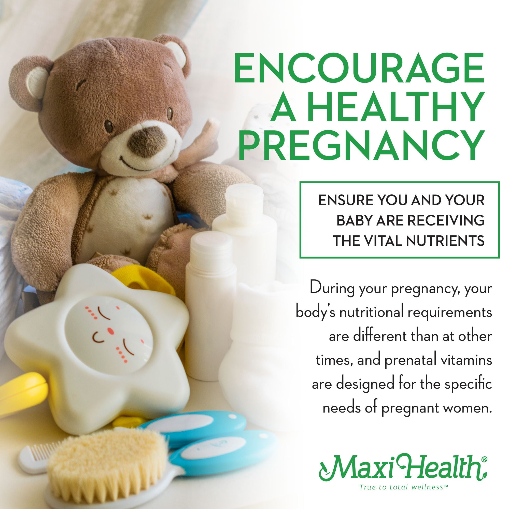 Maxi Health One Prenatal – Women’s Multivitamin with Iron – Pregnancy & Fetal Health Support – 120 Tablets
