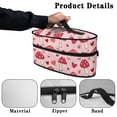 thumbnail image 5 of HELLHERO Steam Iron Storage Case Easy to Clean Heart-Shaped Mushroom Pattern Reusable for Clothing Ironing Machines, Case Only, 5 of 6