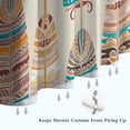 thumbnail image 6 of Ethnic - Style Colorful Feather Pattern Shower Curtain 36"x72" ,Bathroom Decorative Shower Curtains Set with 12 Hooks,Modern Waterproof Washable Shower Curtain, 6 of 6