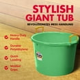 thumbnail image 3 of Little Giant 70 Quart Durable Plastic Utility Muck Tub with Handles, Lime, 3 of 8