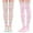 Multi-color, variant on Littleforbig Women Cute Coral Fleece Thigh High Long Striped Socks 2 Pairs