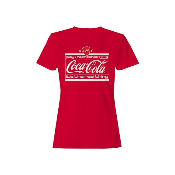 Officially Licensed Coca Cola Coke: Play Refreshed Design Women's T-shirt