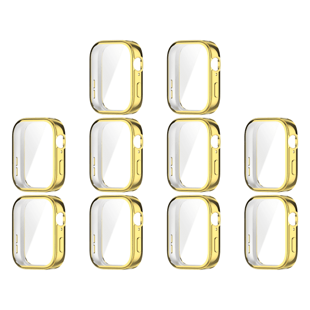 Funda TPU Cubierta Protectora Pantalla Parachoques Suave para Huawei Watch Fit 3 (Oro)