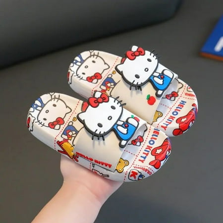

LS LS Kawaii Sanrio Slippers Kuromi Flip Flops Home Outdoor Slipper Hello Kitty Indoor Bathroom Women Summer Beach Anti-Sli Shoes Soft