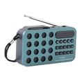 thumbnail image 2 of guohui Mini Portable Fm Radio Pocket Rechargeable Radio Mp3 Player with Speaker Support Blue, 2 of 8