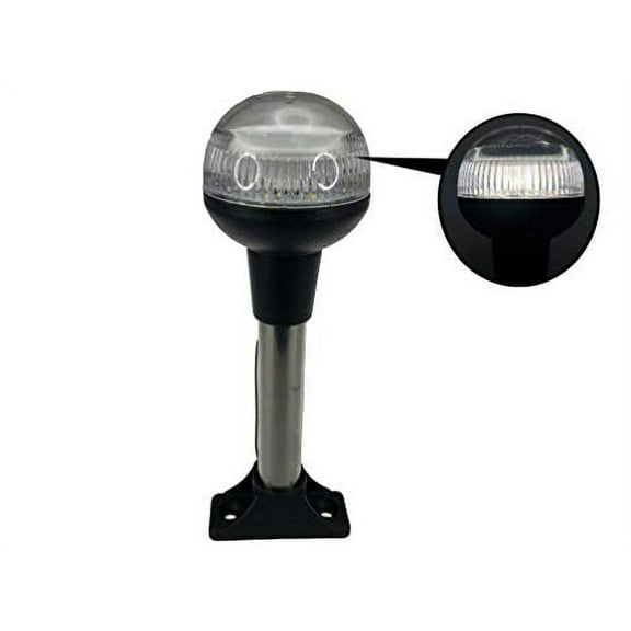 Pactrade Marine Boat LED All Round Anchor Navigation Light SS Pole 7-1/2"H USCG
