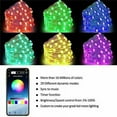 thumbnail image 5 of Guirnaldas de luces festivas - Guirnalda de luces conectadas para árbol de Navidad - Controlable a través de teléfono inteligente, decoración de luces para interior y exterior (10M100LEDS), 5 of 5