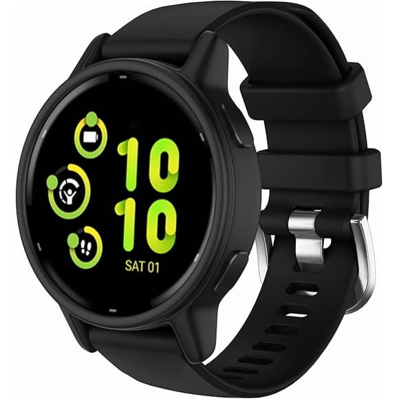 Watch Strap for Garmin Venu 2/Venu 3/Vivoactive 4/Forerunner 255, Soft Silicone Quick Release Replacement Band 22mm