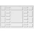 thumbnail image 1 of Ekena Millwork CMP34X22BX 22.62 x 34 in. Rectangle Beaux Architectural Grade PVC Contemporary Ceiling Medallion, 1 of 1