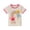 0-Beige495, variant on Hienoo Toddler Girls Rainbow Print Short Sleeve T-Shirt Summer Round Neck T Shirt Kids Tee