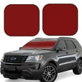 thumbnail image 2 of Bingfone Maroon Print 2-Piece Sun Shade Front Windshield - Foldable Car Front Window Sunshades For Most Sedans Suv Truck - Medium, 2 of 7