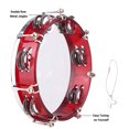 thumbnail image 3 of Groulsoa Tambourin à Main Double Rangée Ajustable 8 Pouces, Instrument de Percussion Rouge Orff avec Clé de Syntonisation, Construction en Plastique, 3 of 6